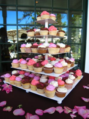 Wedding cupcakes Wedding cupcake display by Sift Cupcakery